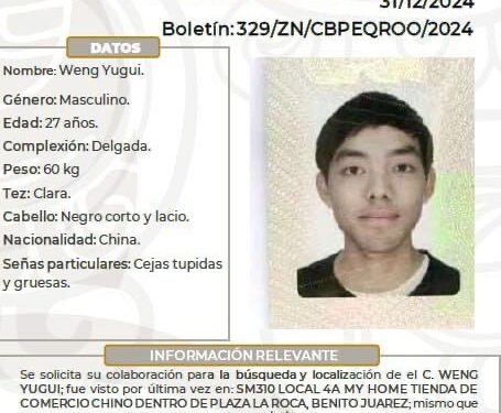 Buscan un joven empresario chino desaparecido en Cancún