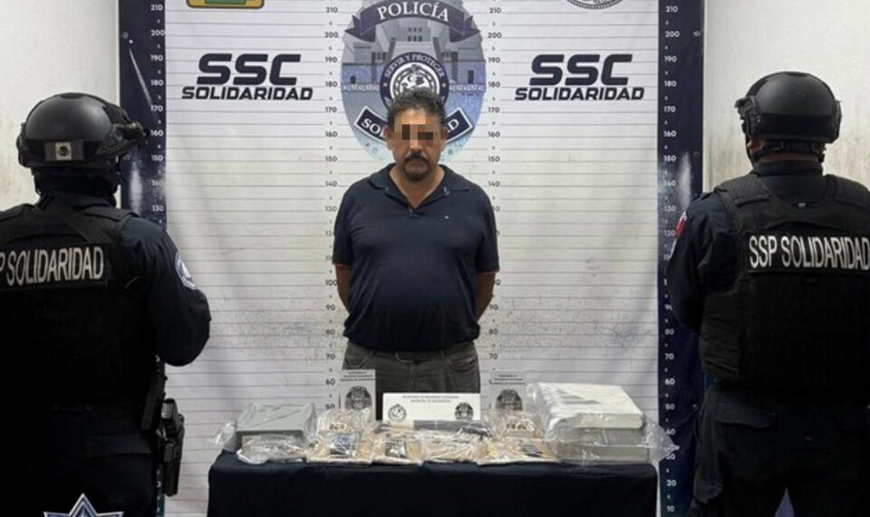 Detenido en filtro de seguridad con un pistola y 233 cartuchos