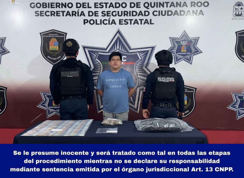 Es detenido en Tulum un presunto narcomenudista