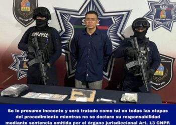 Detenido narcomenudista armado en una moto robada
