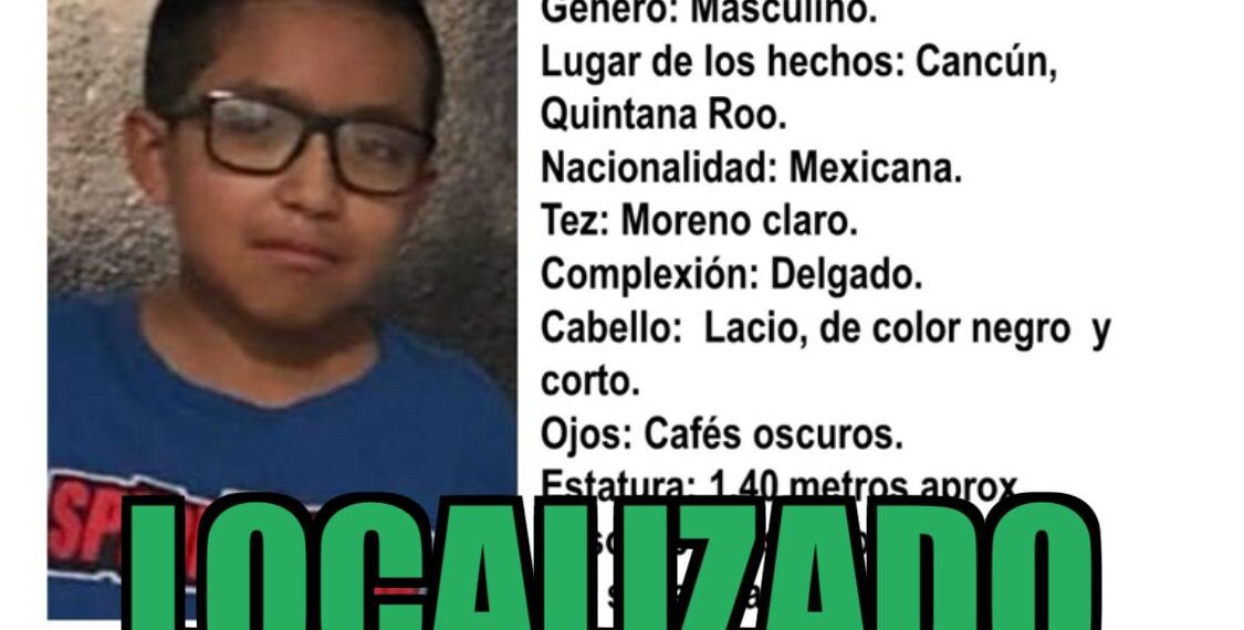Localizan sano y salvo a menor en Benito Juárez