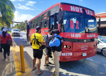 Refuerzan en Cancún operativos de seguridad en transporte público