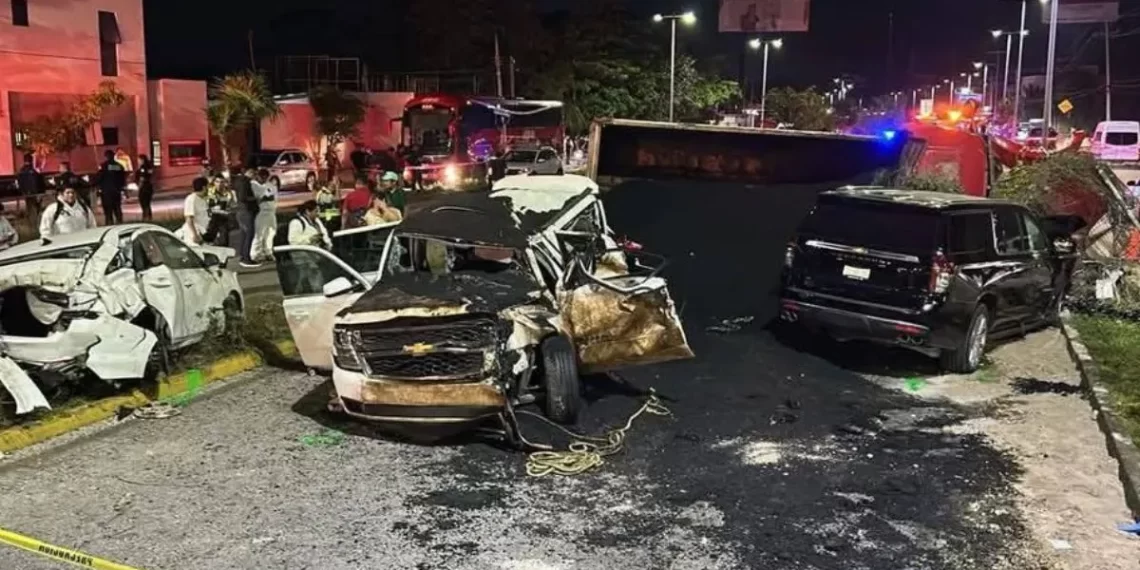 Joven de 17 años provoca tragedia en Cancún: conductor muere calcinado