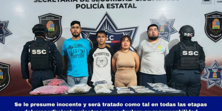 Una mujer y tres hombres detenidos con más de 200 dosis de drogas