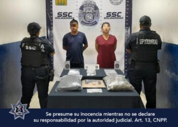 Capturan una pareja con arma y 271 dosis de droga en Playa del Carmen