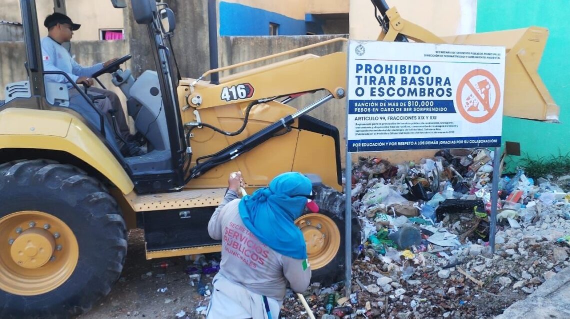 Dignifican las colonias de Playa del Carmen con calles y espacios limpios