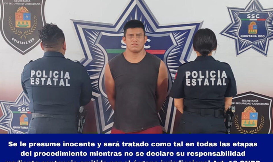 Detienen por desobediencia a agresivo motociclista en Cancún