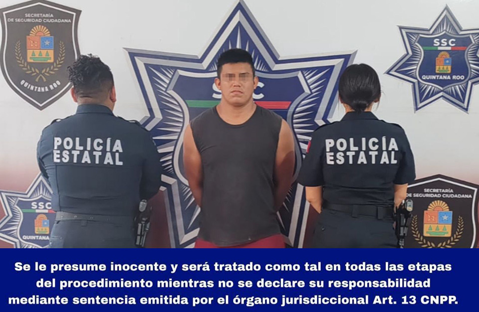 Detienen por desobediencia a agresivo motociclista en Cancún