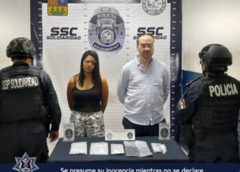 Español y mexicana, detenidos con droga en Playa del Carmen