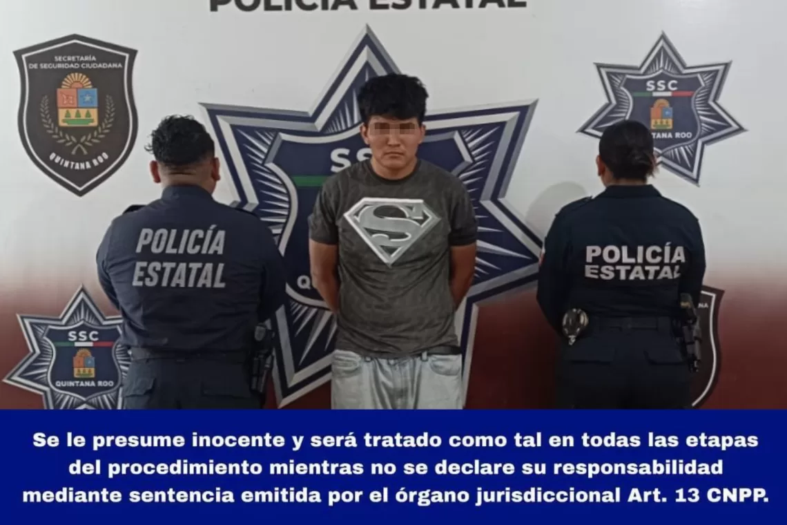 Detienen a hombre por agredir a policías tras persecución, intentó huir zigzagueando entre vehículos