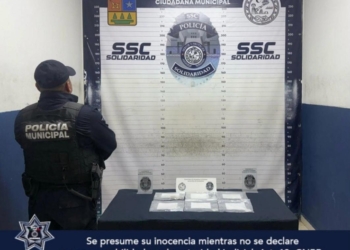 Cae presunto narcomenudista en Playa del Carmen, portaba 19 dosis de marihuana, cristal, cocaína y piedra