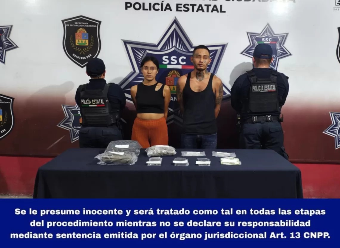 Cae pareja con más de 100 dosis de droga en Rancho Viejo