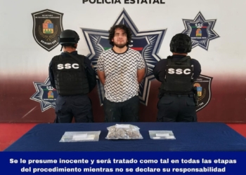 Detienen a presunto narcomenudista en la Supermanzana 245