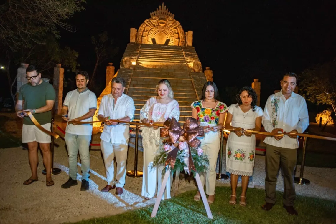 Viaje al corazón del inframundo maya: inauguran espectáculo de video mapping dentro de cenote en Homún