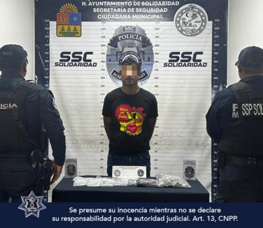 Detienen en Playa del Carmen a un presunto narcomenudista