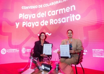 El Caribe y el Pacífico se unen, Playa del Carmen y Playas de Rosarito firman Intención de Hermanamiento en el Tianguis Turístico de México 2025