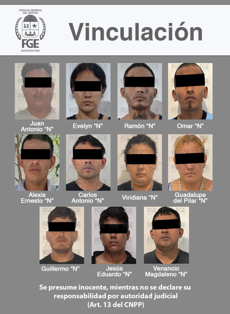 Fiscalía vincula a proceso a 11 personas en Playa del Carmen y Cancún por narcomenudeo