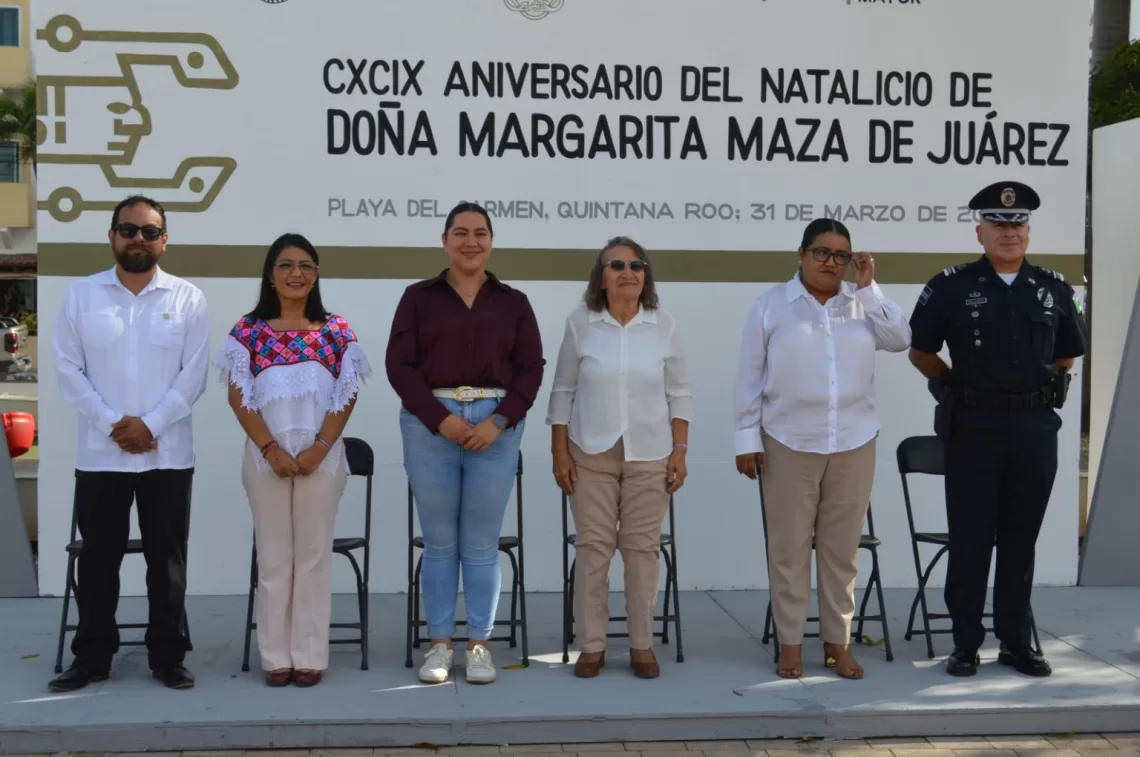 Gobierno de Playa del Carmen rinde homenaje a Margarita Maza de Juárez