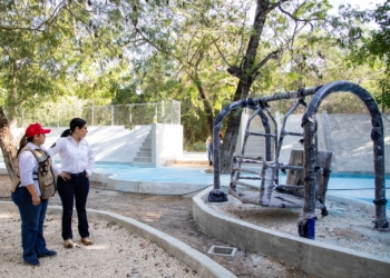 Estefanía Mercado remodela parque de El Pedregal