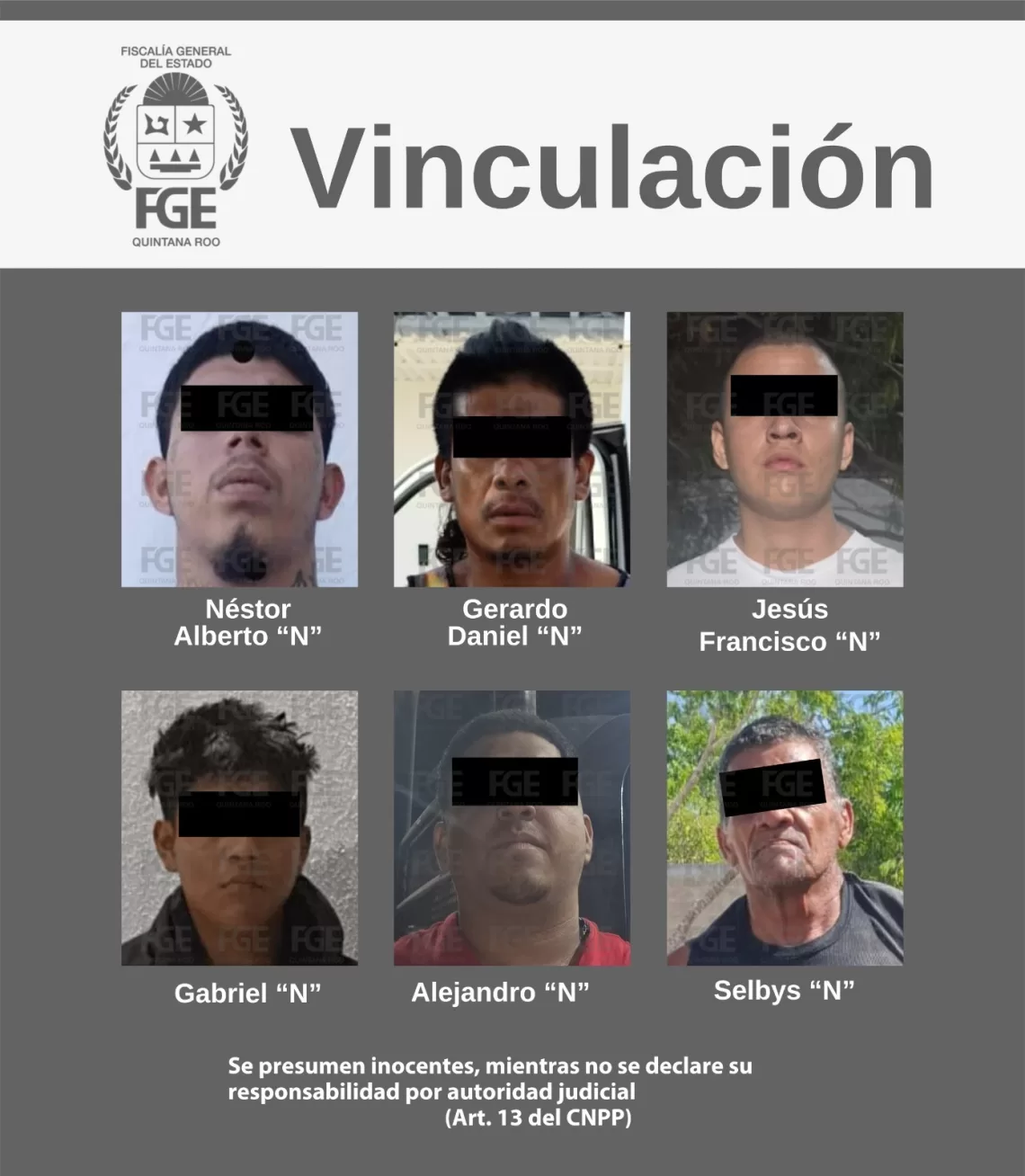 Fiscalía logra vincular a proceso a siete hombres por narcomenudeo en Cancún y Playa del Carmen