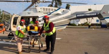 Segundo rescate humanitario en menos de un mes con helicóptero de la SSC de Playa del Carmen