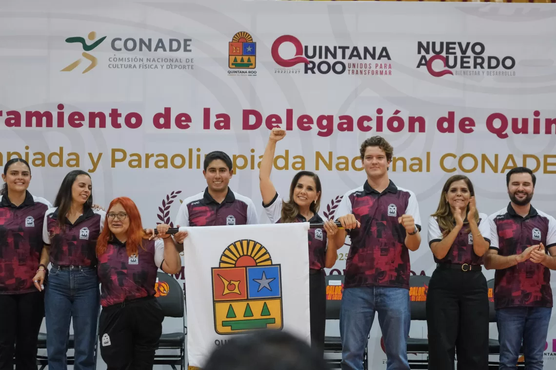Abandera Mara Lezama a la delegación de 727 atletas que participará en la Olimpiada y Paraolimpiada Nacional CONADE 2025