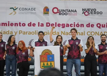 Abandera Mara Lezama a la delegación de 727 atletas que participará en la Olimpiada y Paraolimpiada Nacional CONADE 2025