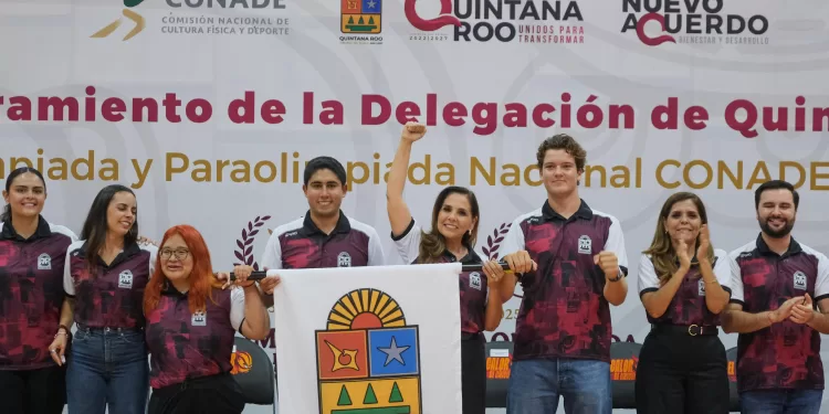 Abandera Mara Lezama a la delegación de 727 atletas que participará en la Olimpiada y Paraolimpiada Nacional CONADE 2025