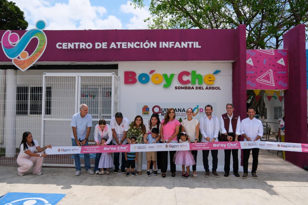 Inauguran Mara y Vero Lezama Espinosa el CAI Bo’oy Ché para la educación de hijas e hijos de trabajadores del sector turístico