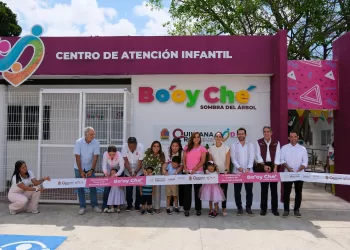 Inauguran Mara y Vero Lezama Espinosa el CAI Bo’oy Ché para la educación de hijas e hijos de trabajadores del sector turístico
