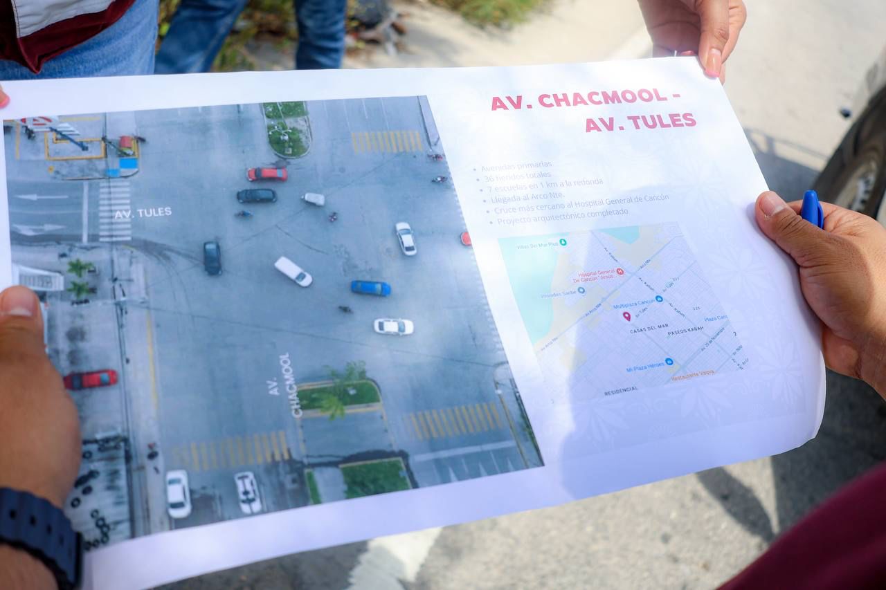 Anuncian adecuación de 10  cruces en Cancún para fortalecer la movilidad peatonal