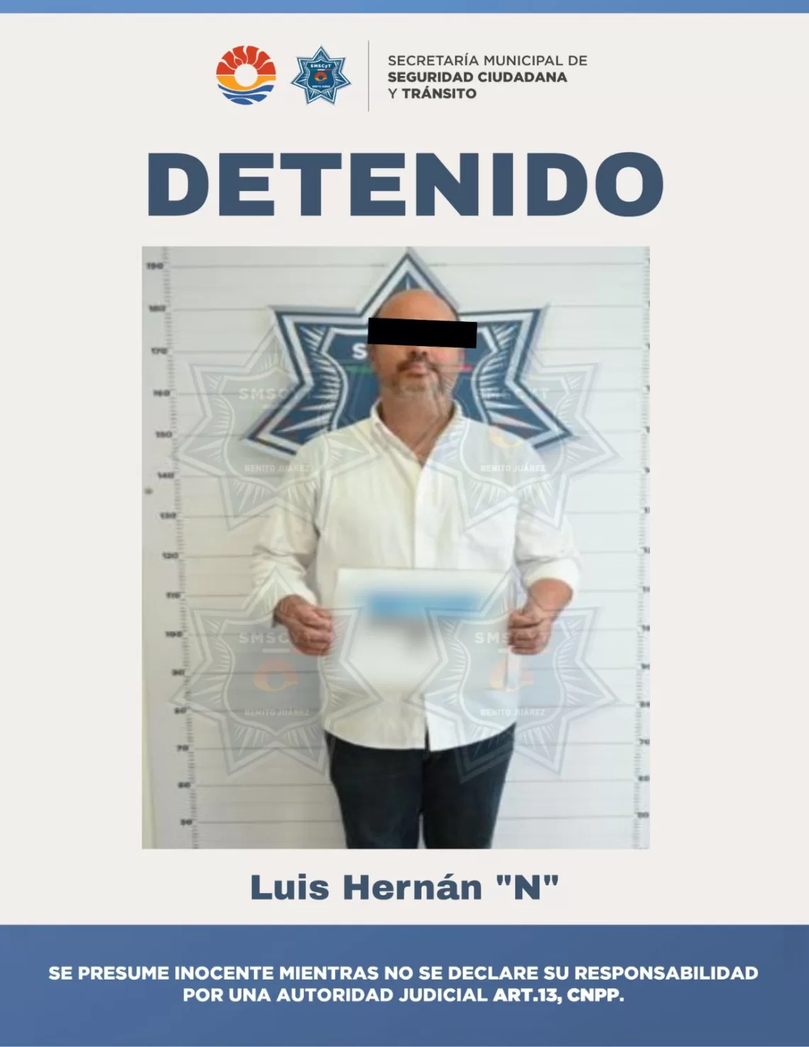 Aprehendido al circular con un vehículo con reporte de robo