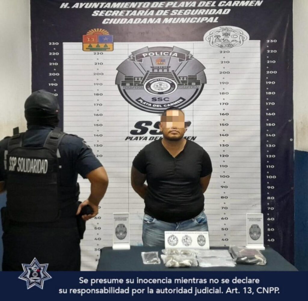 Cae narcomenudista en Playa del Carmen