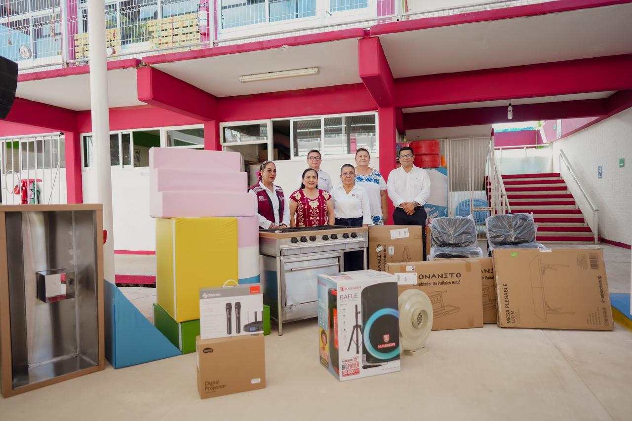 Impulsan bienestar infantil en Chetumal: entregan equipo y mobiliario a Centro de Atención Infantil