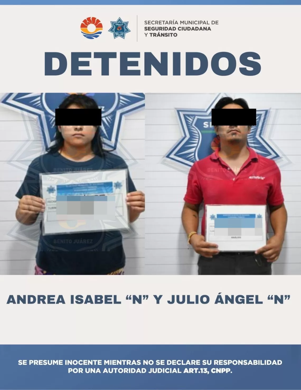 Detenidos por alterar el orden público en Cancún