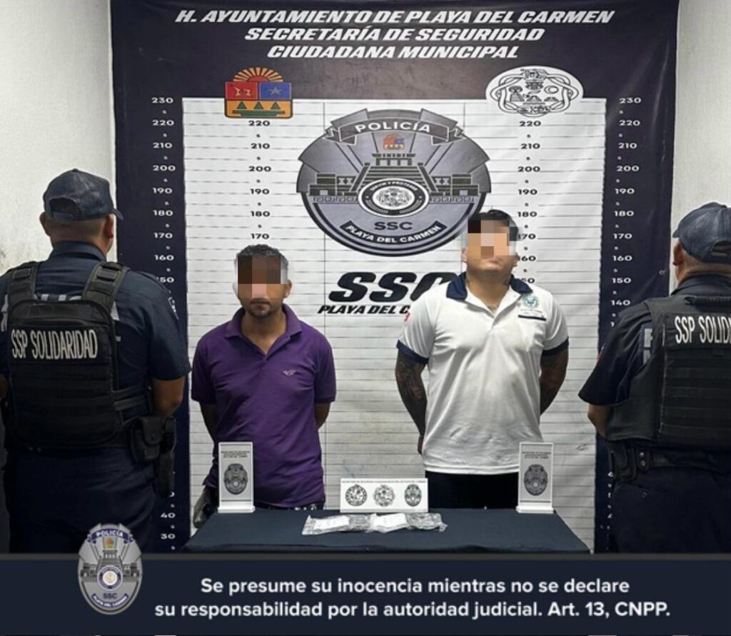 Dos agresivos sujetos son detenidos en el Pedregal
