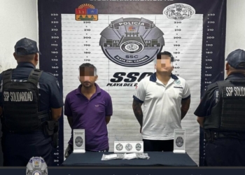 Dos agresivos sujetos son detenidos en el Pedregal