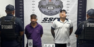 Dos agresivos sujetos son detenidos en el Pedregal