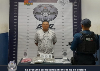 Cae en flagrancia hombre con presunto narcomenudeo en Playa del Carmen