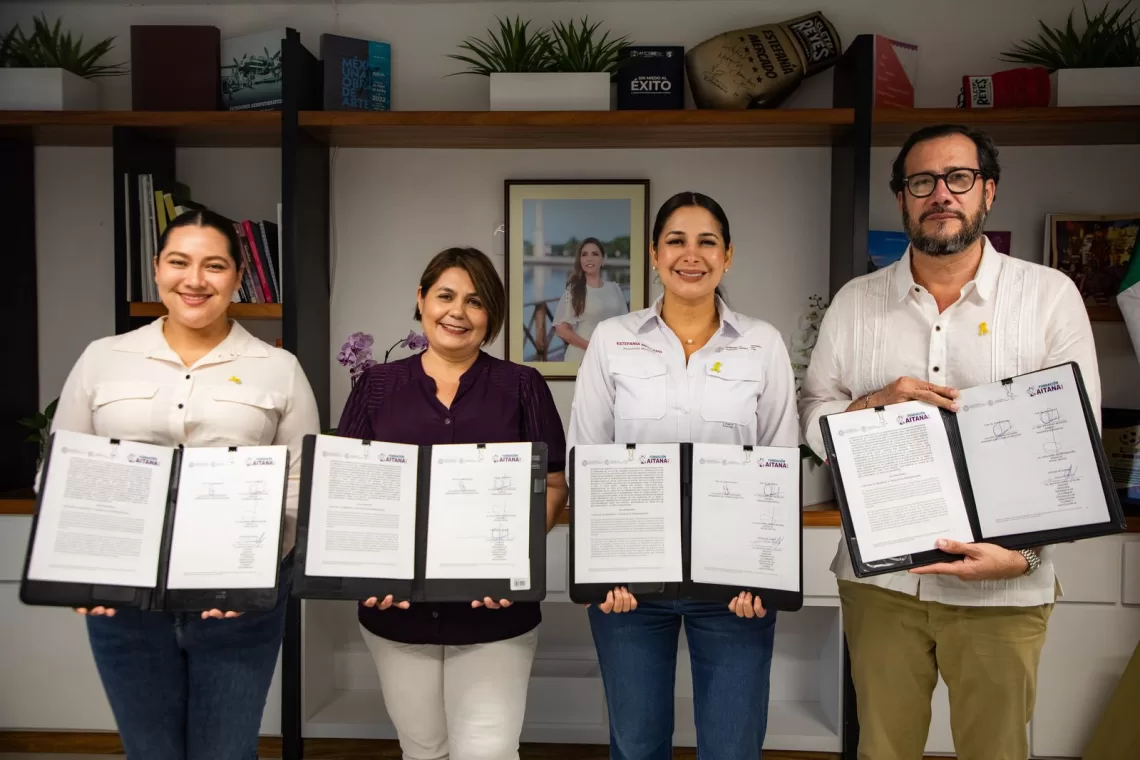Gobierno de Estefanía Mercado renueva alianza con Unidos por Aitana para respaldar a niñas y niños con cáncer en Playa del Carmen
