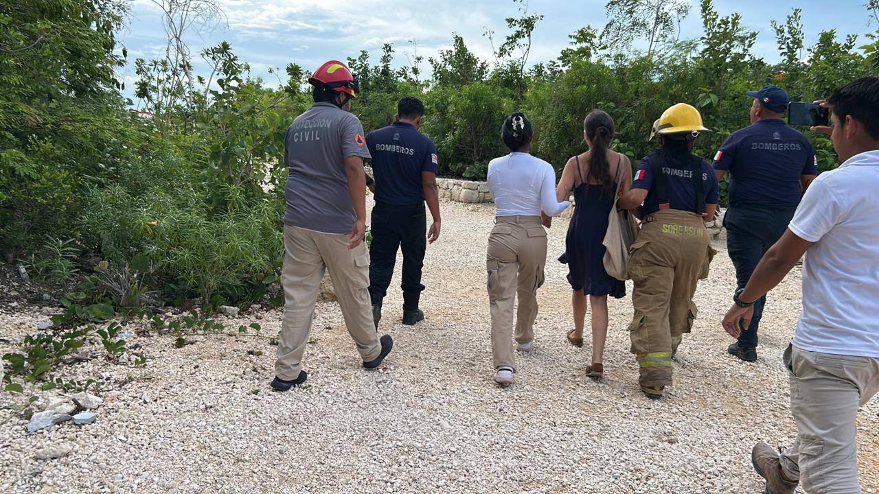 Bomberos evitan tragedia en parque El Jaguar: salvan a mujer en crisis en Tulum