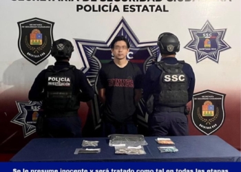 Detienen a un individuo con 84 dosis de marihuana, cristal y cocaína