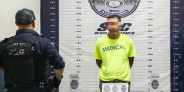 Sujeto agresivo y desobediente, detenido en Playa del Carmen