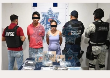 Pareja es detenida con drogas y arma de fuego