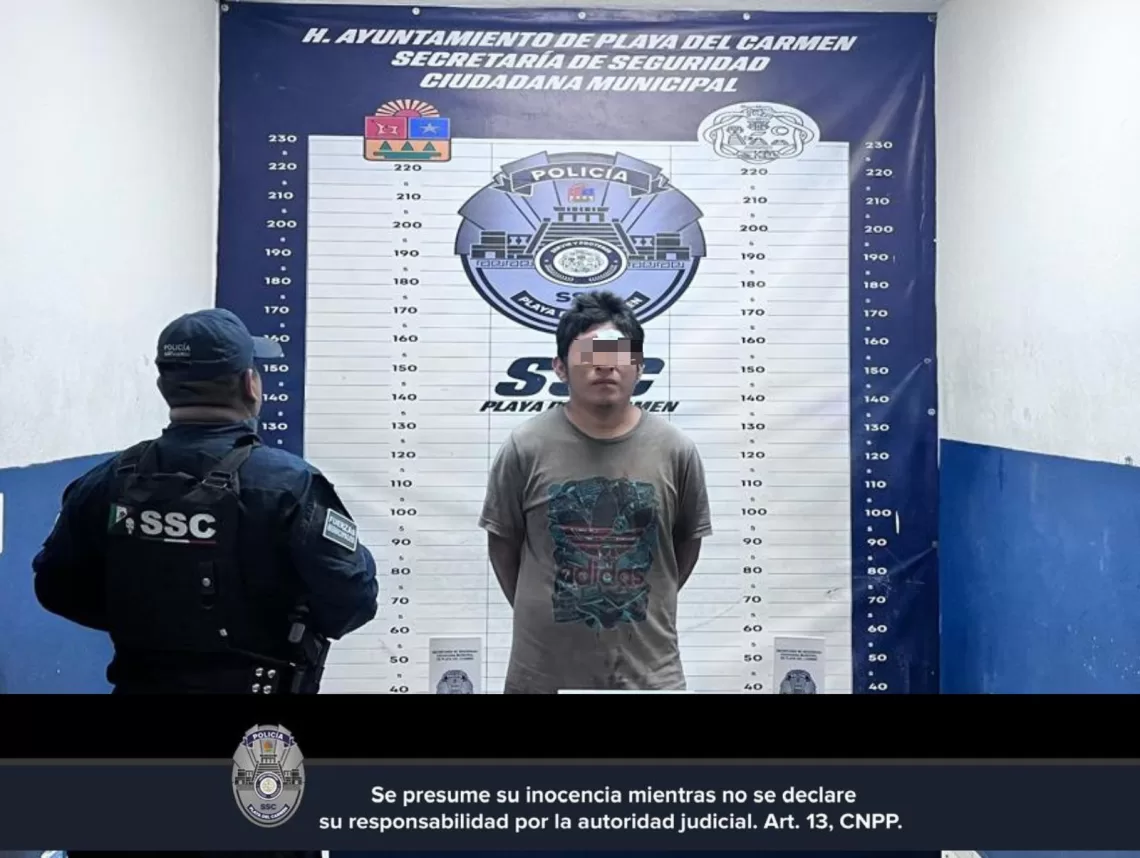 Por golpear a su pareja, lo detienen en Playa del Carmen