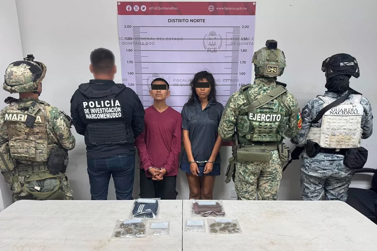 Tres detenidos y droga asegurada tras cateos en Cancún