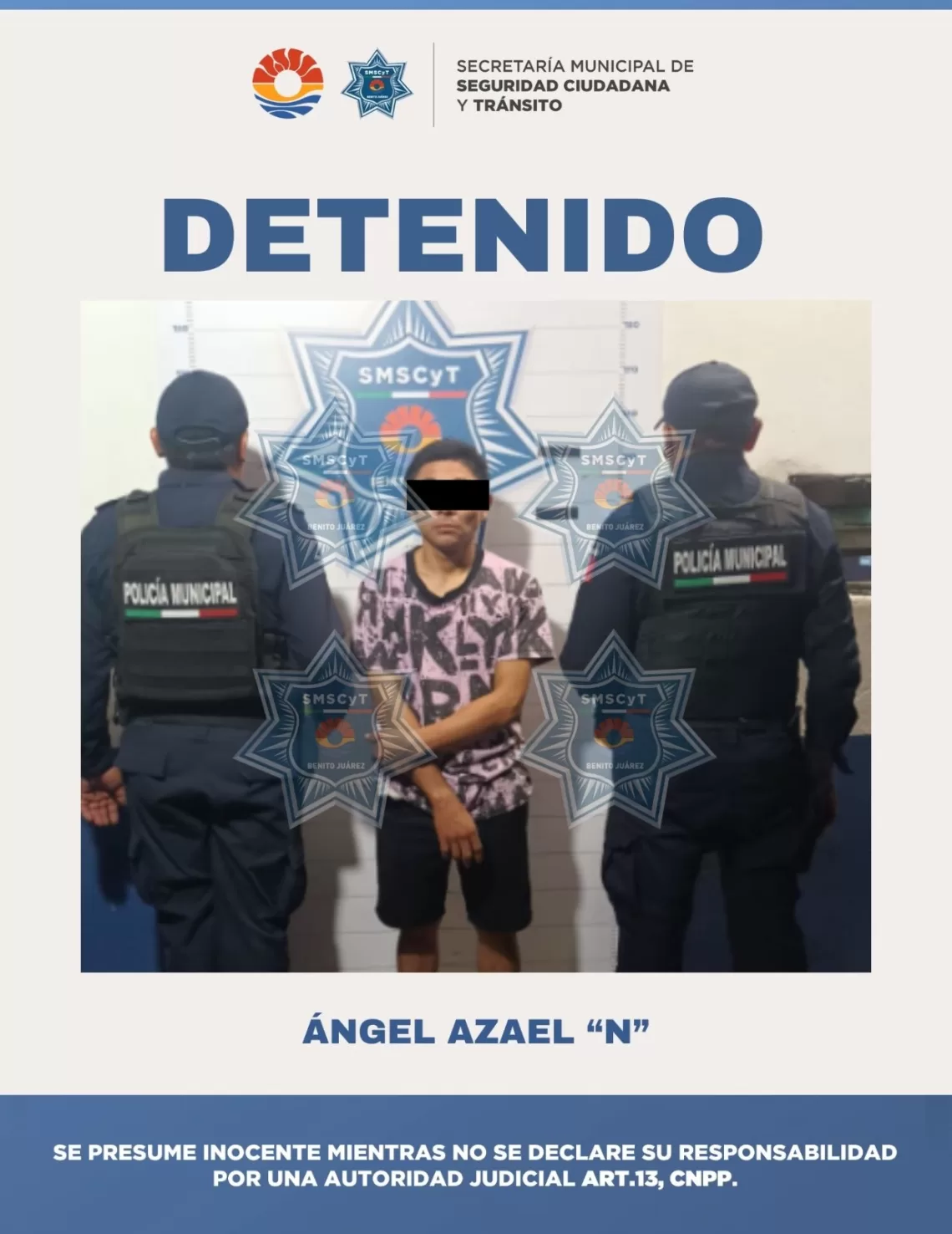 Detienen a motociclista por agredir a policías en Cancún