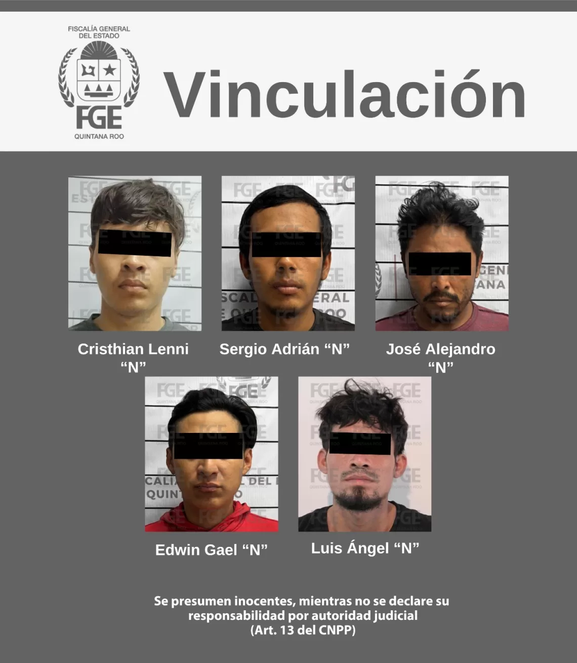 Fiscalía obtiene prisión preventiva para cinco imputados por robo de vehículo