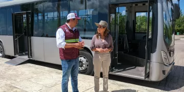 Inician pruebas de autobuses articulados en Cancún