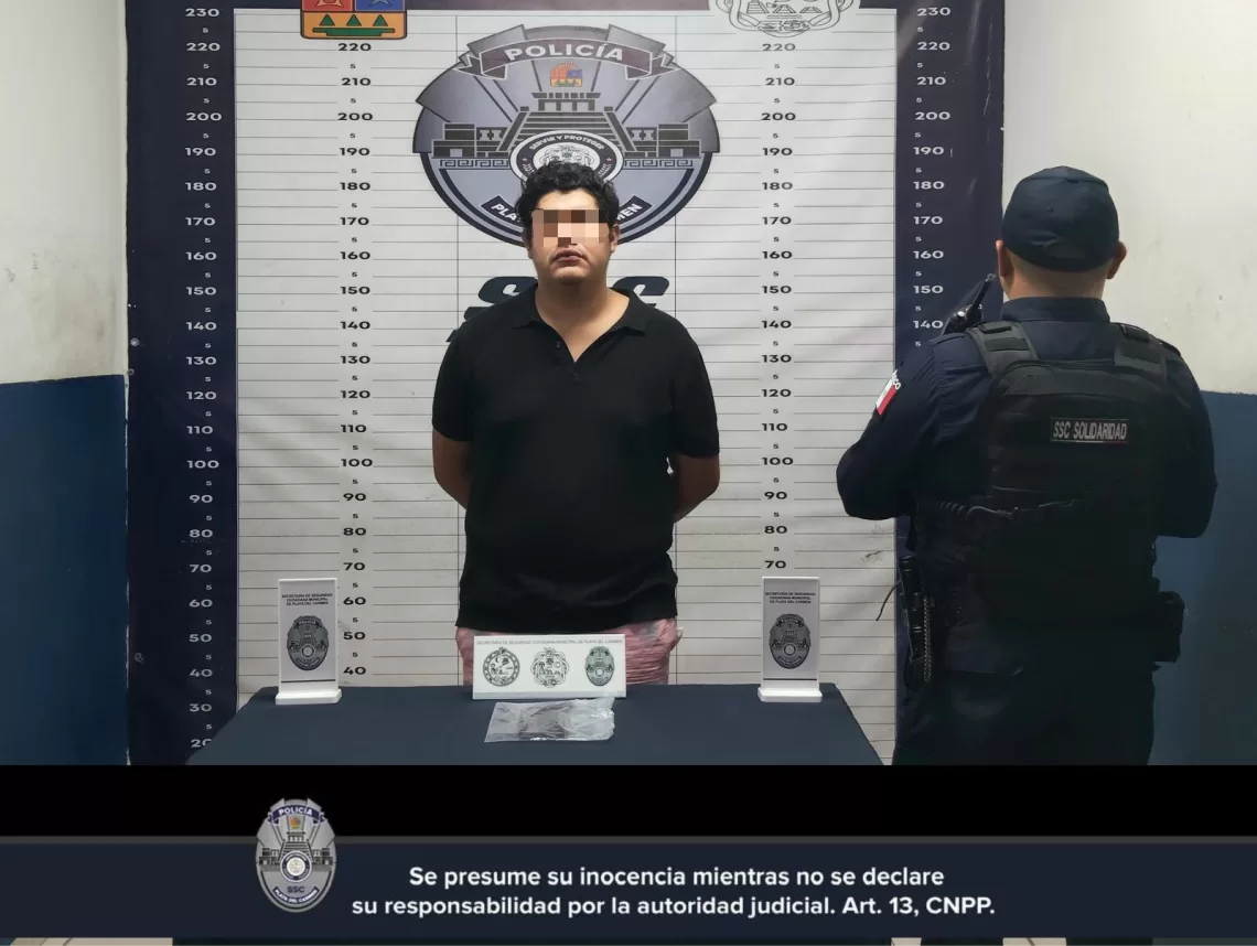 Arrestan a hombre por disturbios y agresiones en Playa del Carmen